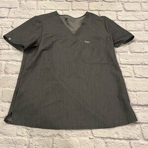Figs gray grey one pocket Catrina scrub top M